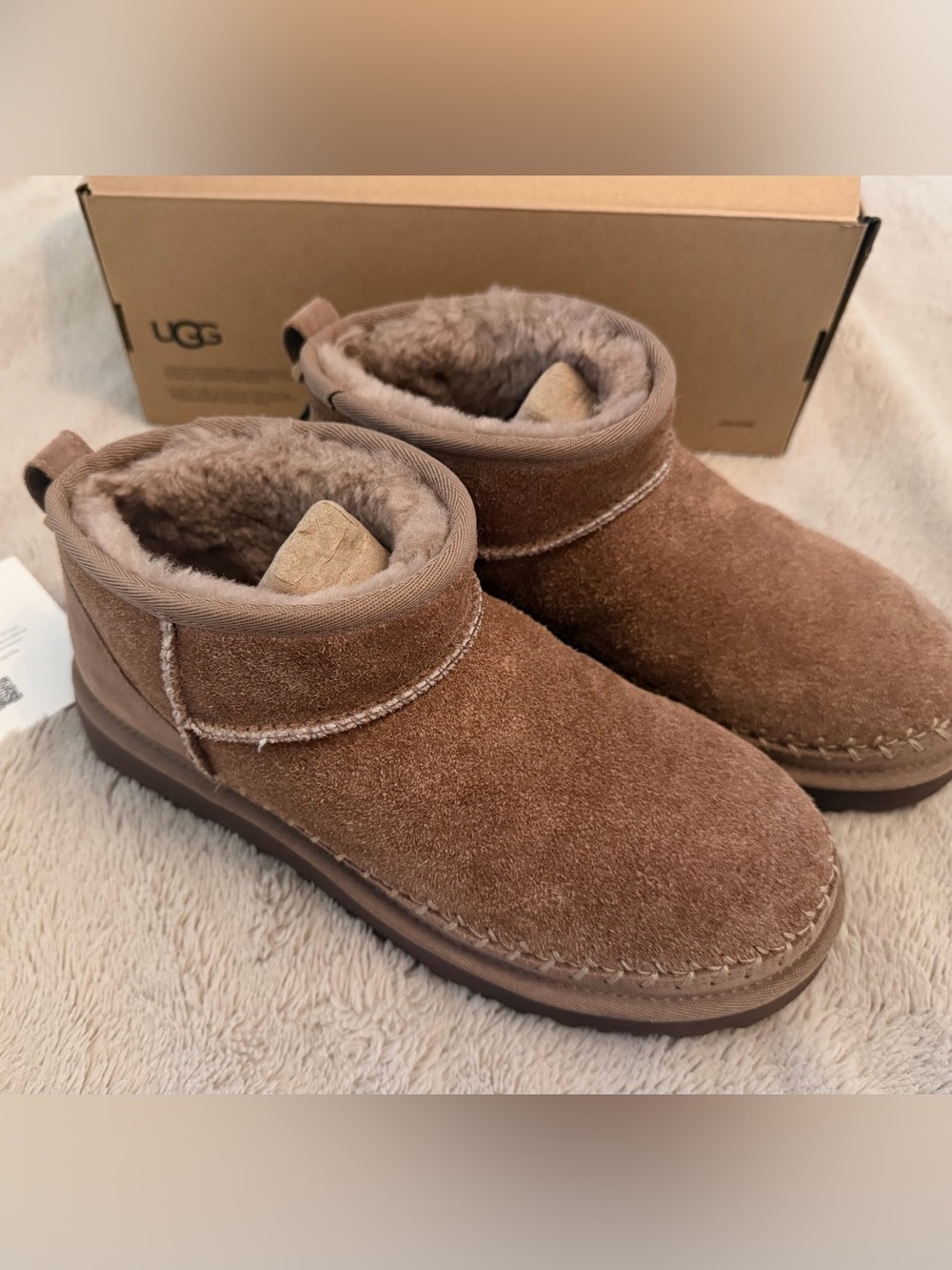 UGG Classic Ultra Mini Biarritz Genuine
Shearling Lined Bootie
